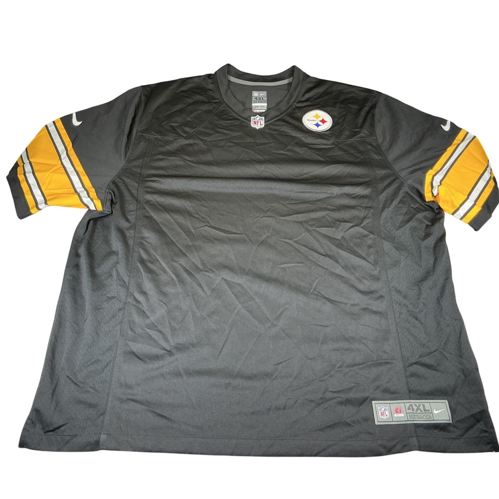 Nike Pittsburgh Steelers On Field Jersey Black Gold Men's 4XL NWT NFL